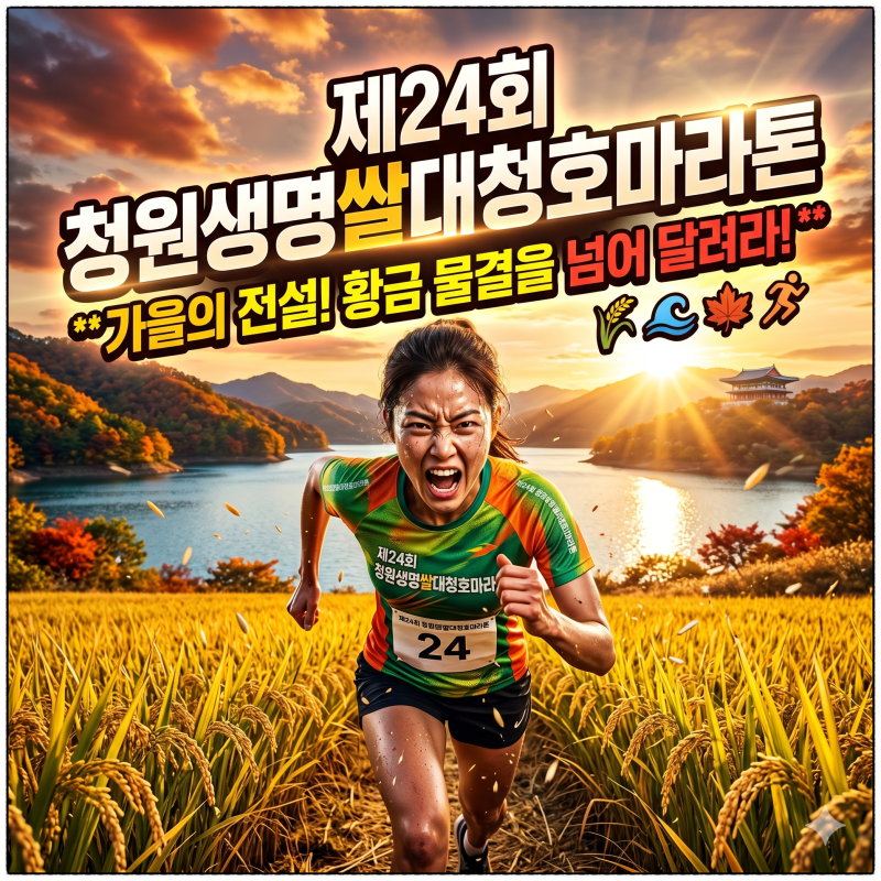 제24회 청원생명쌀대청호마라톤 접수 시작! 참가비·코스·신청방법 총정리