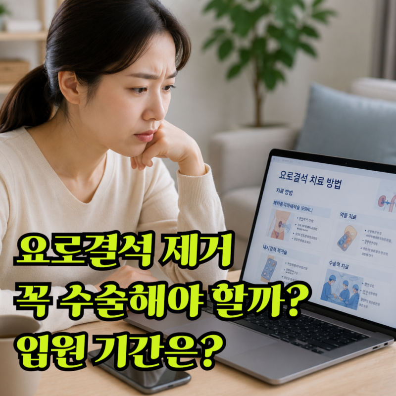 요로결석 제거 꼭 수술해야 할까? 입원 기간은?