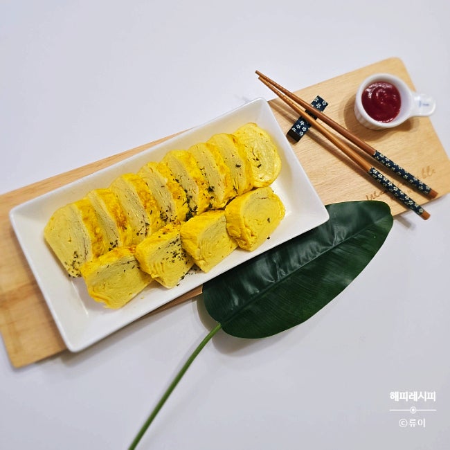부드러운 푸딩인 줄~일본식 계란말이 만드는법 팬 아이반찬 레시피