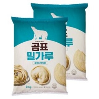  곰표 밀가루 중력다목적용 3kg 2개 - 홈베이킹 필수템