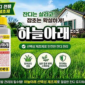 한국잔디 전용 선택성제초제 "하늘아래" 솔직리뷰 | 사용법, 살포시기, 주의사항 등 총정리