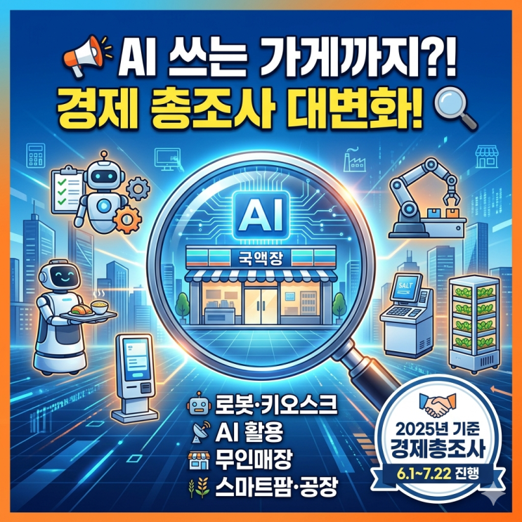 AI 쓰는 가게까지 조사한다... <b>경제 총조사</b> 달라진점