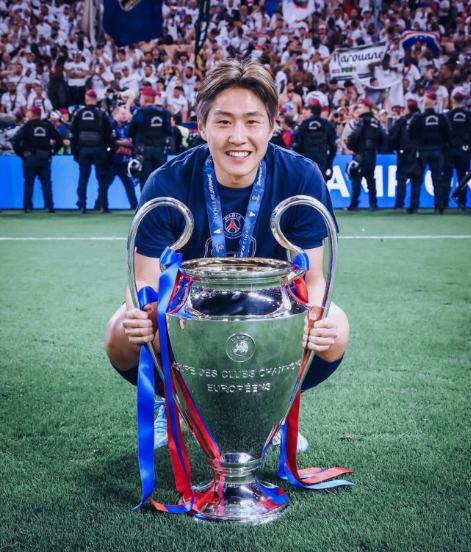 [오피셜] 이강인, 韓축구 최초 2년 연속 UCL 우승, 아쉬운 '0분 출전'