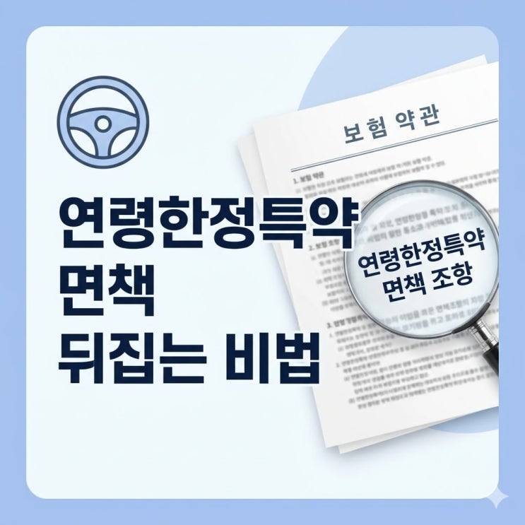  내 차 빌려줬다 '독박' 쓴 사연? 연령한정특약 면책 피하는 핵심 비법