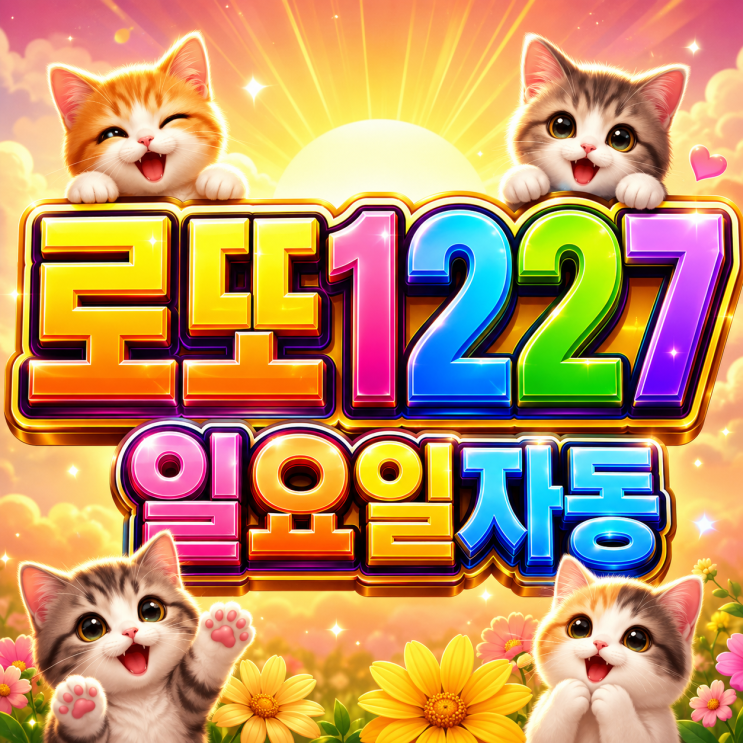 2026 로또 1227회 일요일 자동 2장 분석, 이번 자동 패턴 실화냐!? 