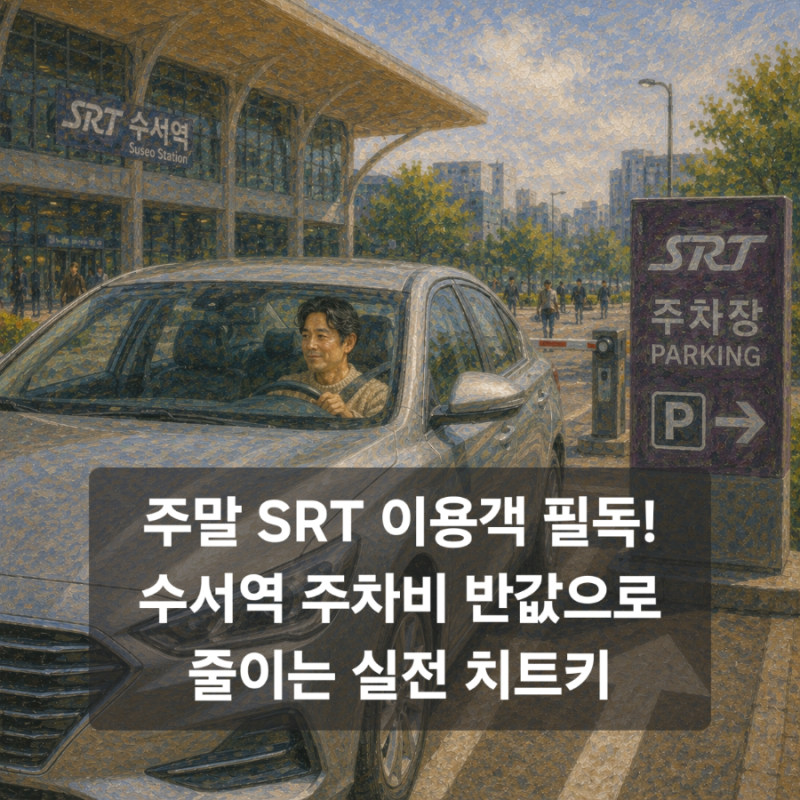 "주말 13시간 주차비가 이만큼?" 지방 결혼식 가려고 AI 시뮬레이션 돌려본 수서역 SRT 주차요....