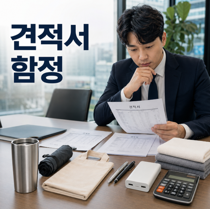  판촉물제작 견적서, 싸다고 잡으면 손해 봅니다