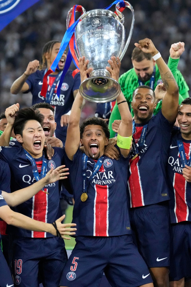 "우승 복 터졌다" 이강인 <b>PSG</b>, <b>UCL 2연패</b> 유럽 정상, 아스널... 