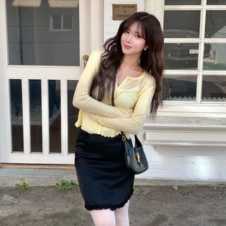  로엠 올데이 린넨 긴팔 골지가디건 - 부드러운 여름 데일리 아이템