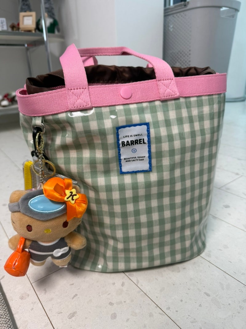배럴 스위머즈 바스켓 토트백 11L 민트색 후기