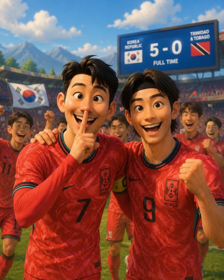 <b>조규성</b> 복귀 <b>멀티골</b>!  대한민국, 트리니다드토바고 5-0 완파... 