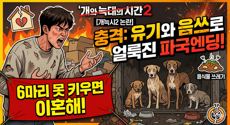 "<b>개늑시</b>2" 역대급 논란 , 6마리 반려동물 방임, 학대 및 유기논란