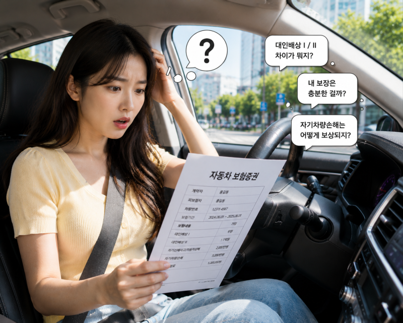 자동차 보험 용어 총정리 — 대인·대물·자차·자손 헷갈리는 거 한번에 해결