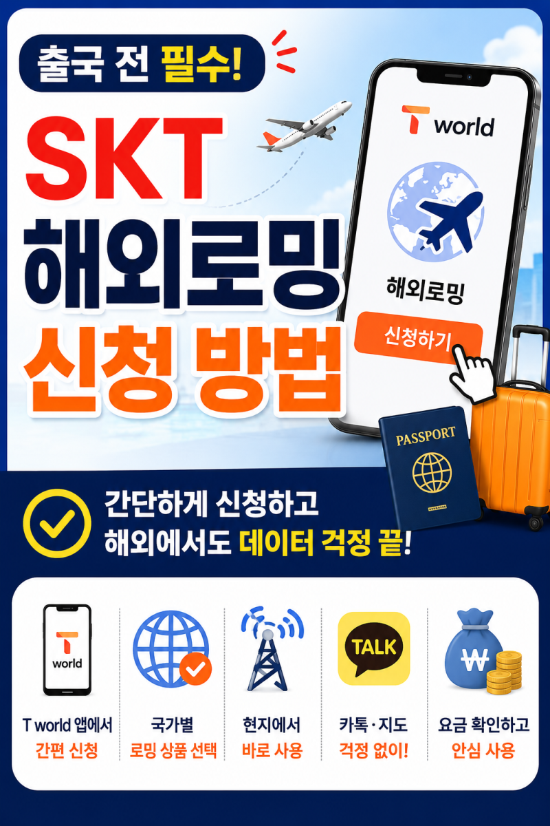 SKT 해외로밍 신청 방법