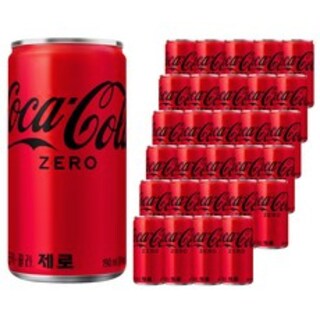  코카콜라 제로 190ml 30개 - 부담없는 칼로리 제로 캔음료