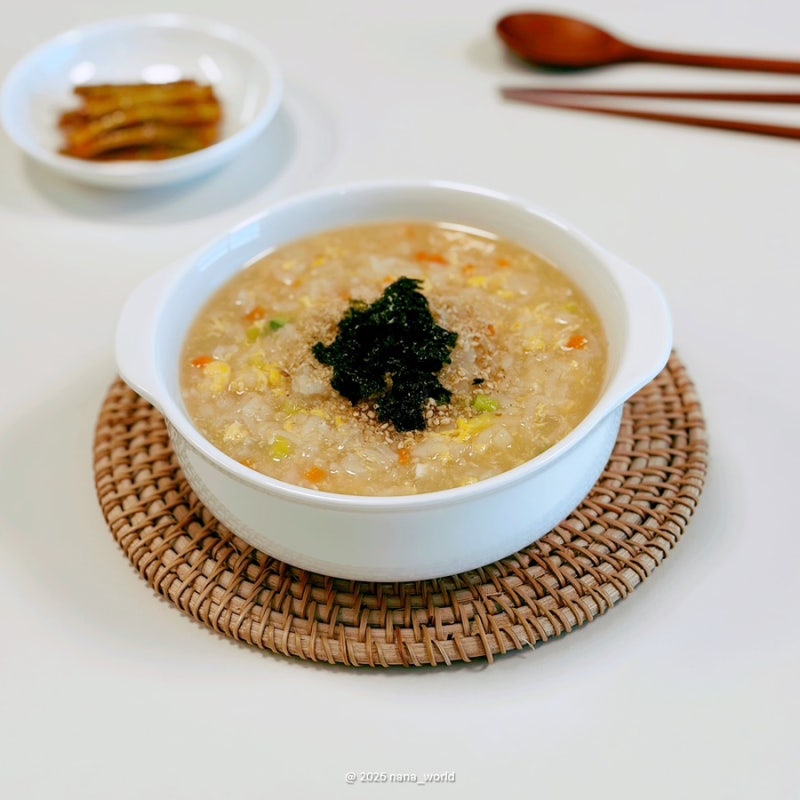 야채계란죽 만들기, 속 편한 아침메뉴 추천! 5분 완성 레시피
