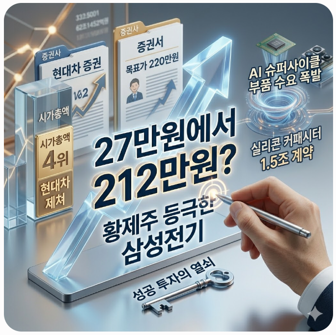  27만원에서 212만원? 황제주 등극한 삼성전기 목표주가와 전망