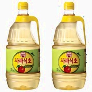  오뚜기 사과식초 1.8L 2개 - 깔끔한 발효식초 실속 세트