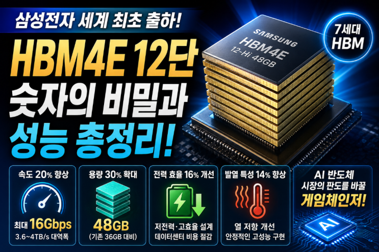  AI 반도체 핵심 HBM4E 12단이란? 단수가 높을수록 좋은 이유 분석