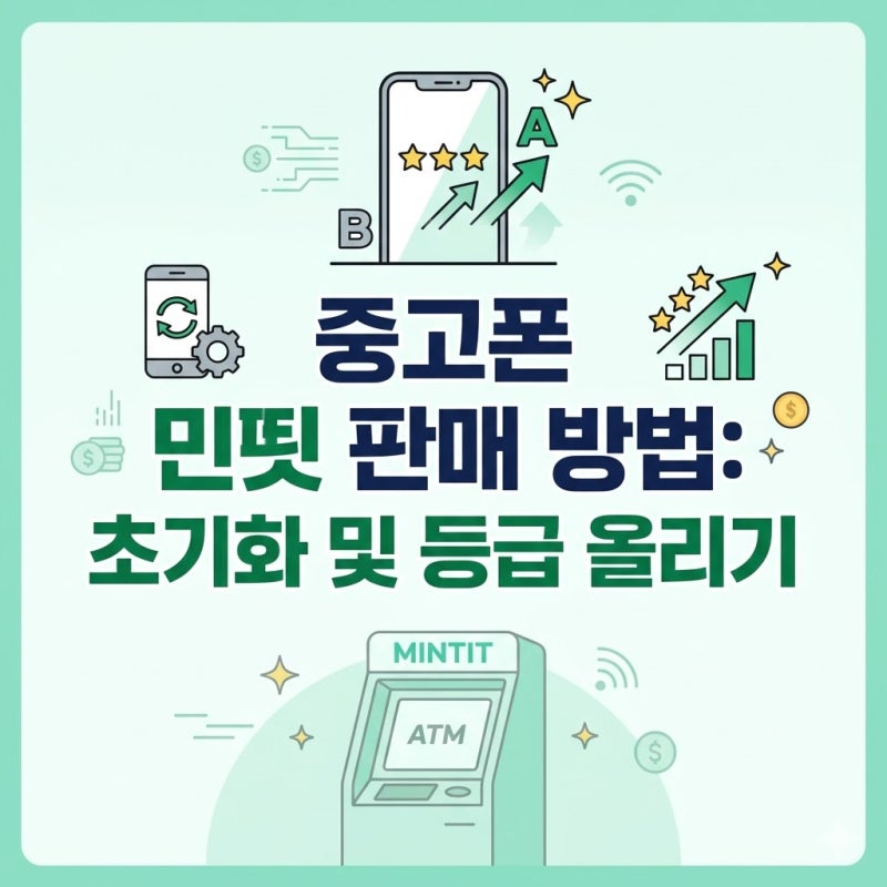 중고폰 민팃 판매 방법: 초기화 및 등급 올리기