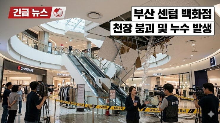 <b>부산 센텀 천장 붕괴</b>, 롯데백화점 식품관에서 무슨 일이 있었나