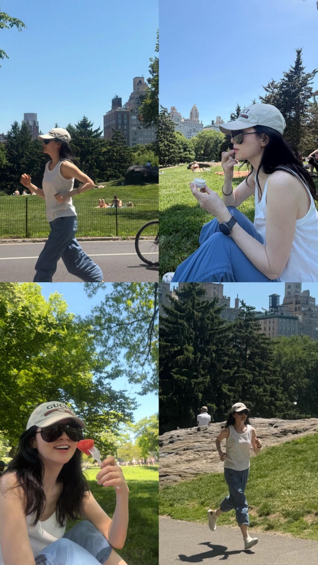  55세 맞아? 이영애 뉴욕 센트럴파크 민소매 조깅 포착! 오윤아도 감탄한 레전드 비주얼