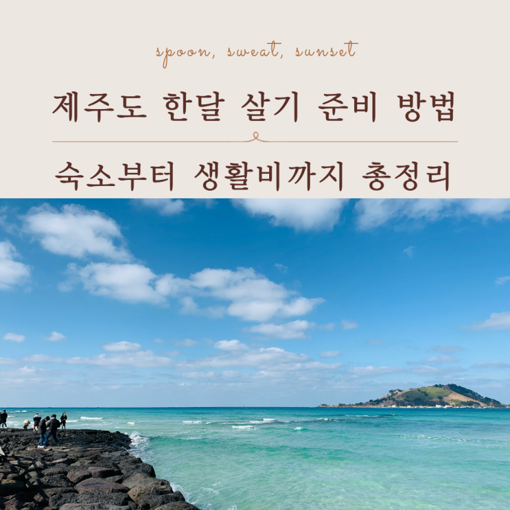  제주도 한달 살기 준비 방법 숙소부터 생활비까지 총정리