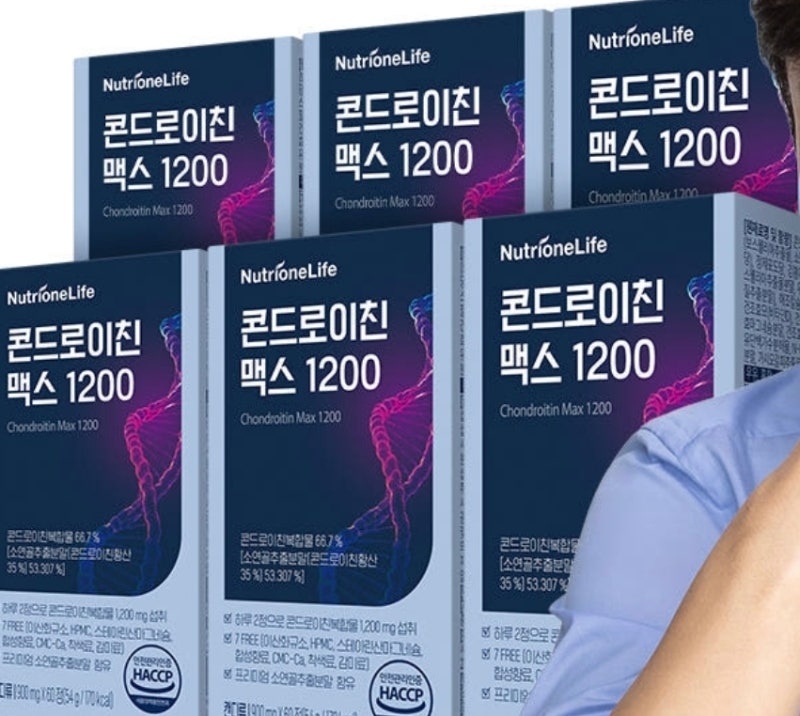 뉴트리원 콘드로이친 맥스 1200 60정 6개｜소연골 유래 관절·연골 영양제 가격 체크