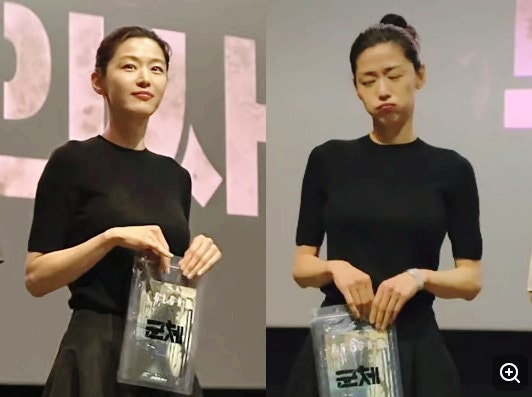 배우 전지현 좀비영화 군체, 무대인사 팬서비스 화제