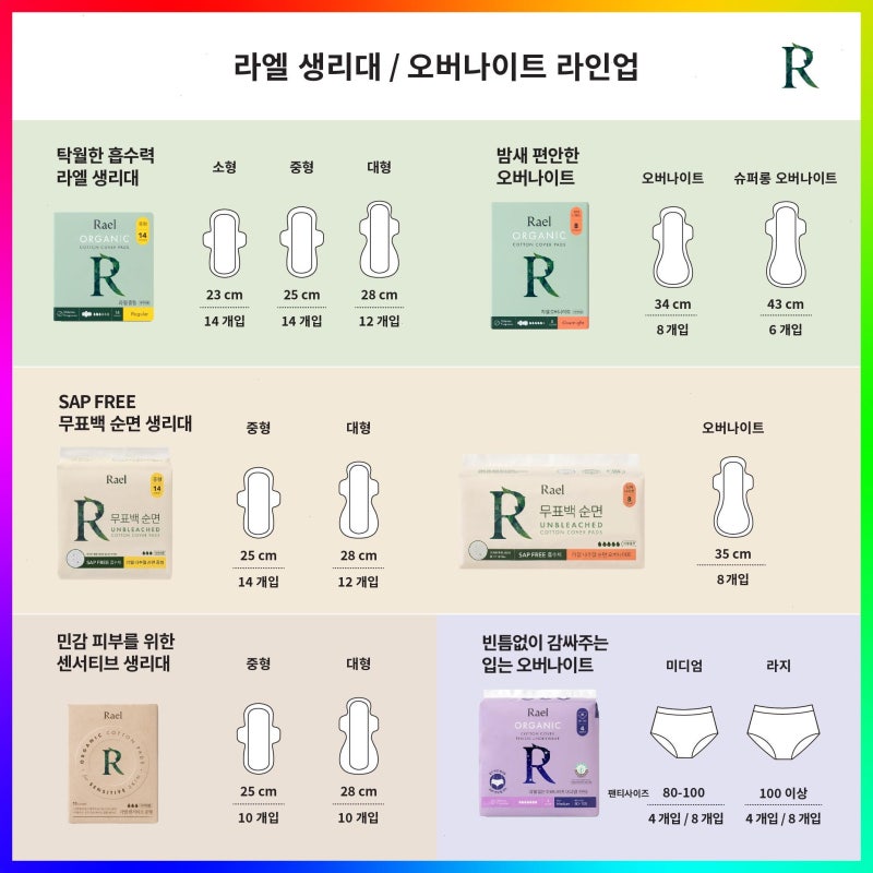 12팩라엘 유기농 순면커버 생리대 대형와 함께 조용히 흐르던 마음 결