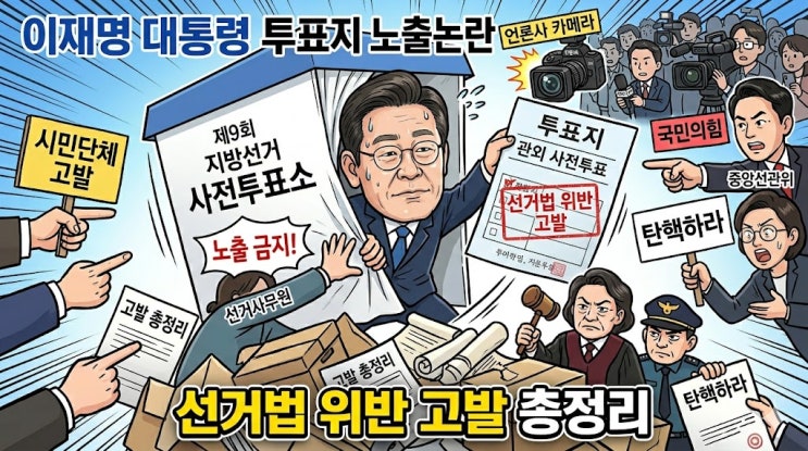  이재명 대통령 투표지 노출 논란 | 제9회 지방선거 사전투표 선거법 위반 고발 총정리