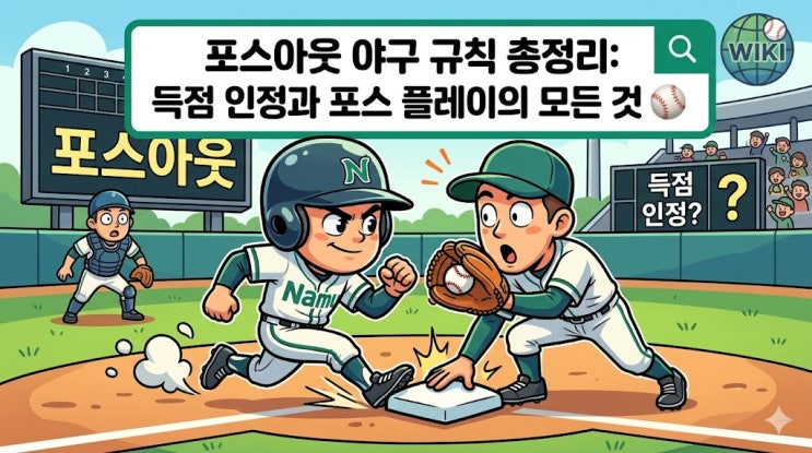  포스아웃 야구 규칙 총정리: 득점 인정과 포스 플레이의 모든 것 