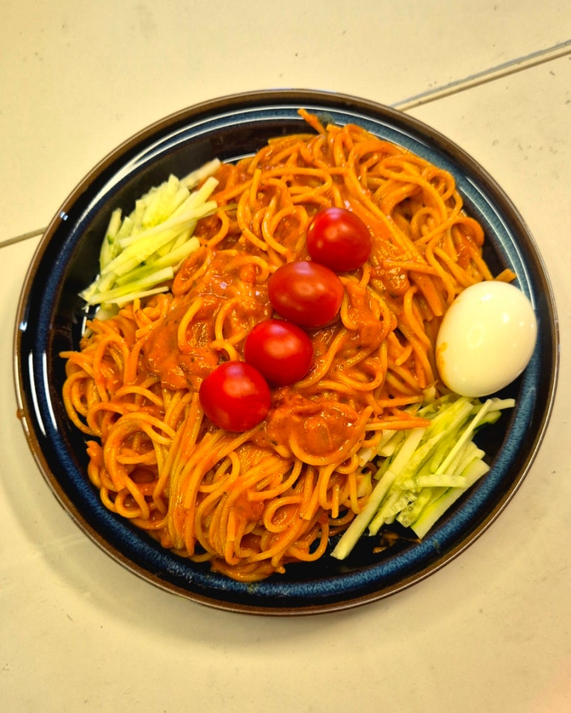 김풍 초장파스타 레시피 샘표 저당 초고추장 폰타나 저당 토마토소스 조합 맛 평가 냉스파게....