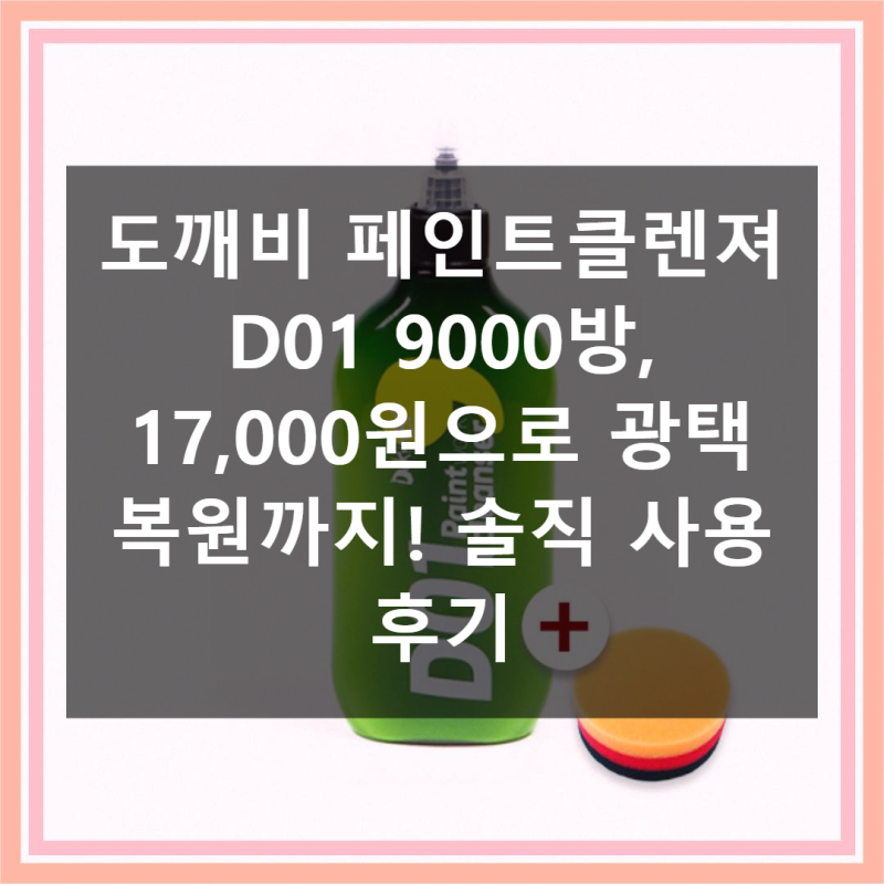 도깨비 페인트클렌져 D01 9000방 가격 대비 만족도