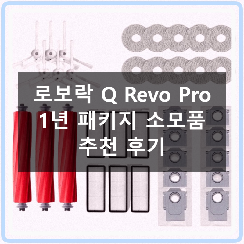 로보락 Q Revo Pro 물걸레 더스트백 패키지 구성품 사용후기