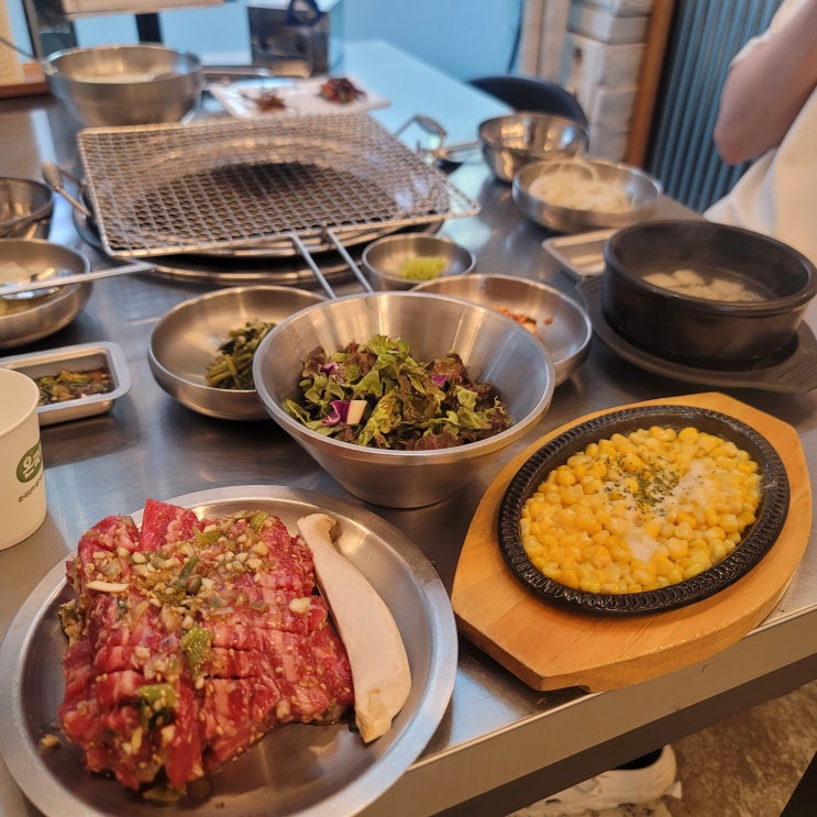  청당동 고기집 우대포 천안청당점 양념 소갈비, 김치말이국수