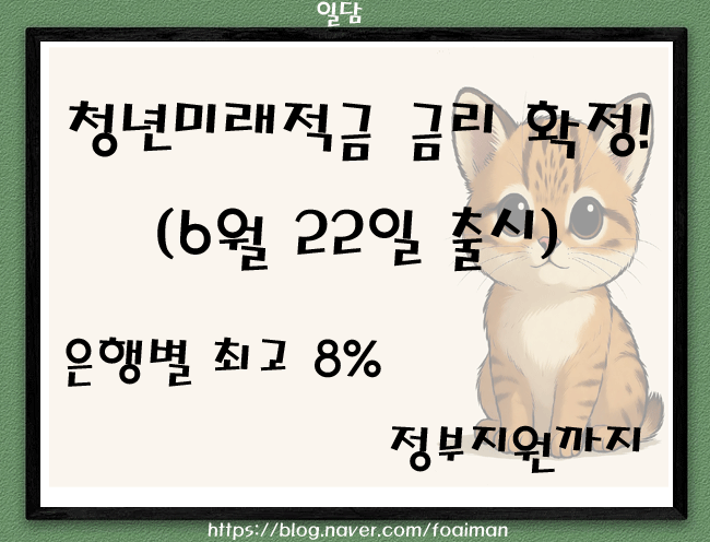  청년미래적금 금리 확정! 은행별 최고 8%·정부지원까지