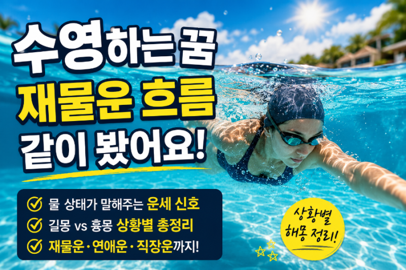수영하는꿈 재물운 흐름 같이 봤어요