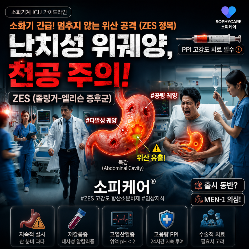 43. 임상에서 만나는 위궤양 천공과 졸링거-엘리슨 증후군(ZES) 완벽 정리 위궤양 천공 간호, ....
