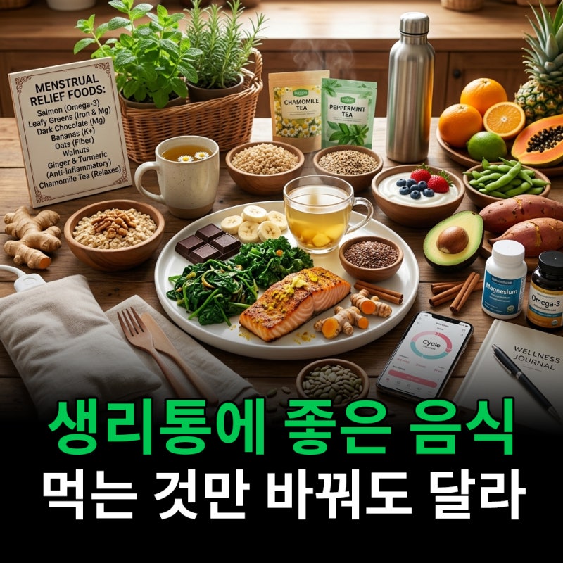 생리통에 좋은 음식 먹는 것만 바꿔도 달라질 수 있어요
