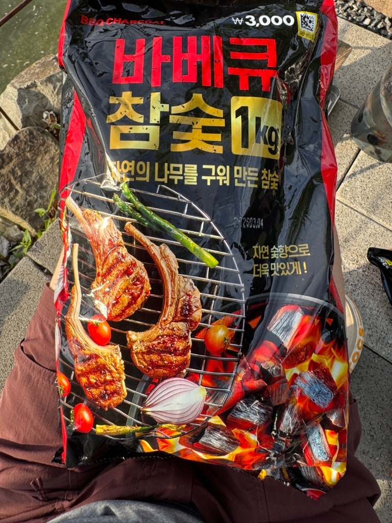 다이소 참숯! 캠핑에서 바베큐 제대로 즐기기 사용 후기