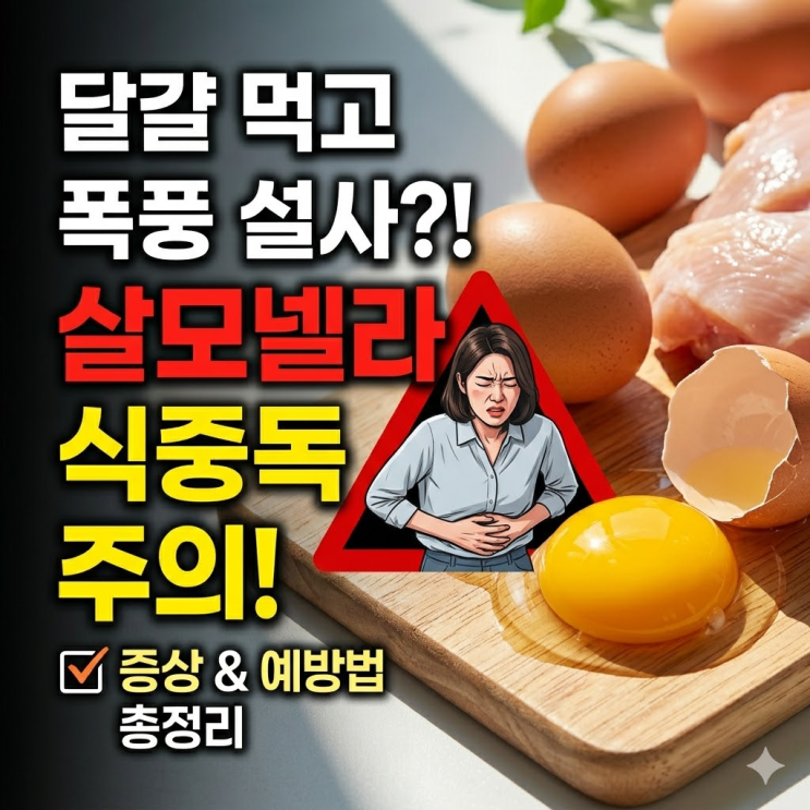  달걀 먹고 복통·설사? 살모넬라 식중독 증상과 예방법 모르면 큰일 납니다!
