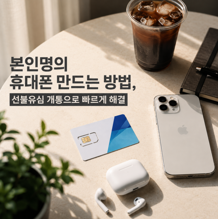  본인명의 휴대폰 만드는 방법,선불유심 개통으로 빠르게 해결