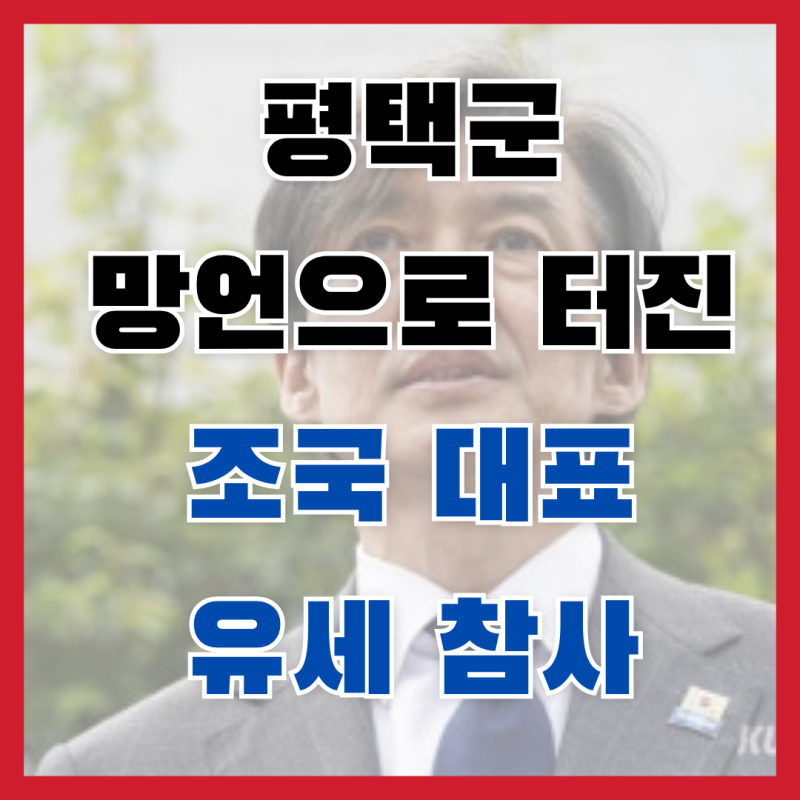 [충격] 한동훈 피해서 평택 도망? 조국, "평택군" 망언 대참사 ㄷㄷ 이럴 거면 왜 나갔냐?