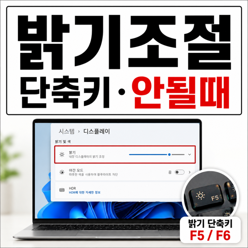 컴퓨터 화면 밝기 조절 방법, 단축키와 밝기 조절 안됨 해결 정리