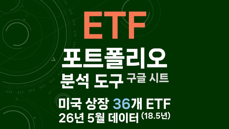  금(GLD)은 국내 대형주(EWY)에 어떤 분산 효과를 보였을까? | ETF 포트폴리오 분석 도구 26-05A 업데이트