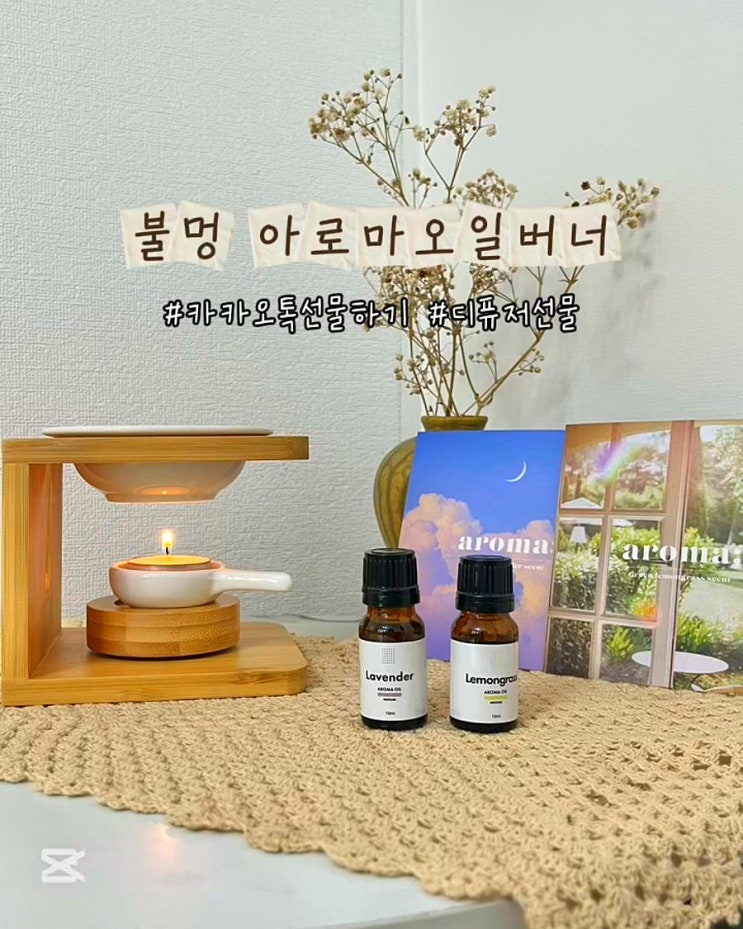  집들이 디퓨저선물 로이체 불멍 아로마 오일버너 카카오선물하기단독 감성 힐링템