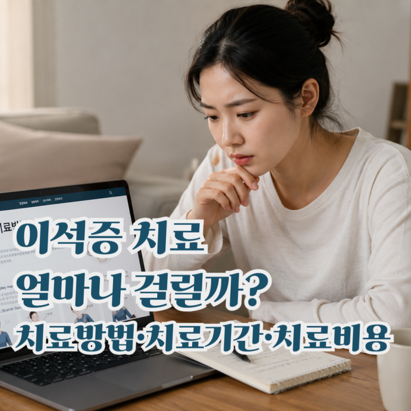 이석증 치료 얼마나 걸릴까? 이석증 치료방법·치료기간·치료비용
