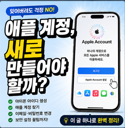 아이폰 아이디 생성 및 애플 계정 찾기, 변경 방법!