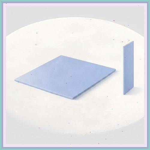 티놀지 써멀패드 서멀패드 방열패드 쿨링패드 100mm x 100mm, 1개, 블루, 1.0mm/T-TP10